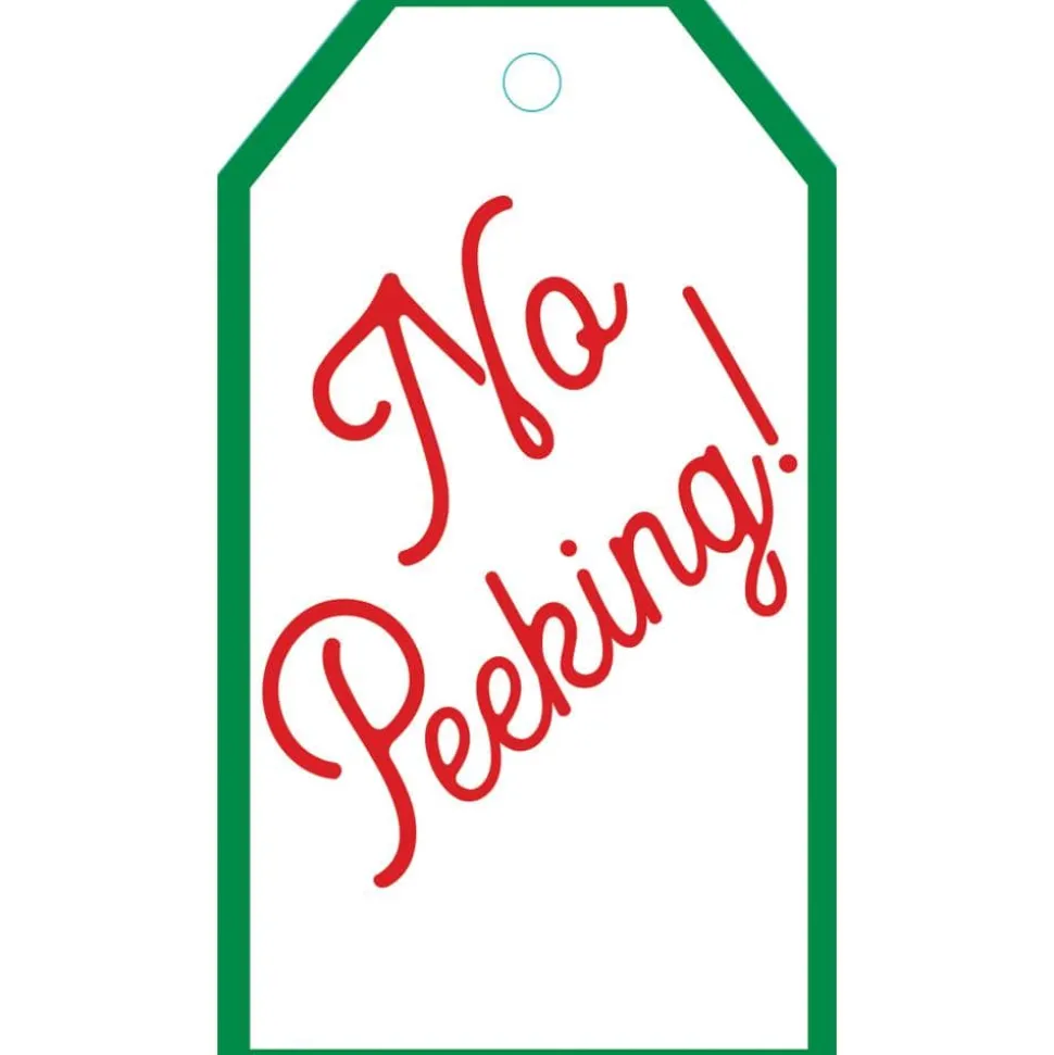 No Peeking Gift Hang Tags - 4 Per Package