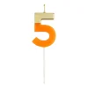 Number Candle 5 - Bright Orange