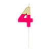 Number Candle 4 - Fuchsia