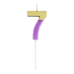 Number Candle 7 - Purple