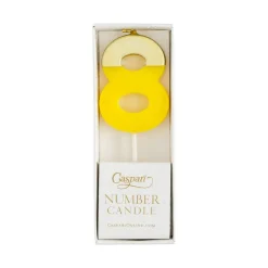 Number Candle 8 - Yellow