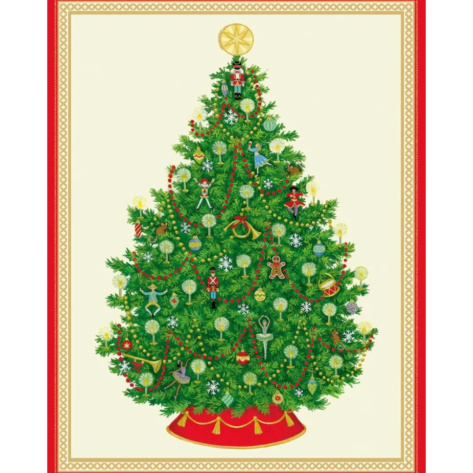 Nutcracker Ballet Christmas Tree Large Boxed Christmas Cards - includes 15 Boxed Christmas Cards