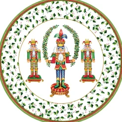 Nutcracker Christmas Round Paper Placemats - 12 Per Package