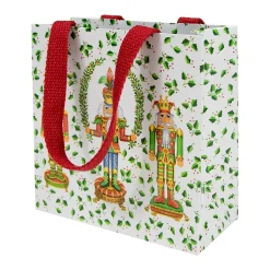 Nutcracker Christmas White Small Square Gift Bag - 1 Each