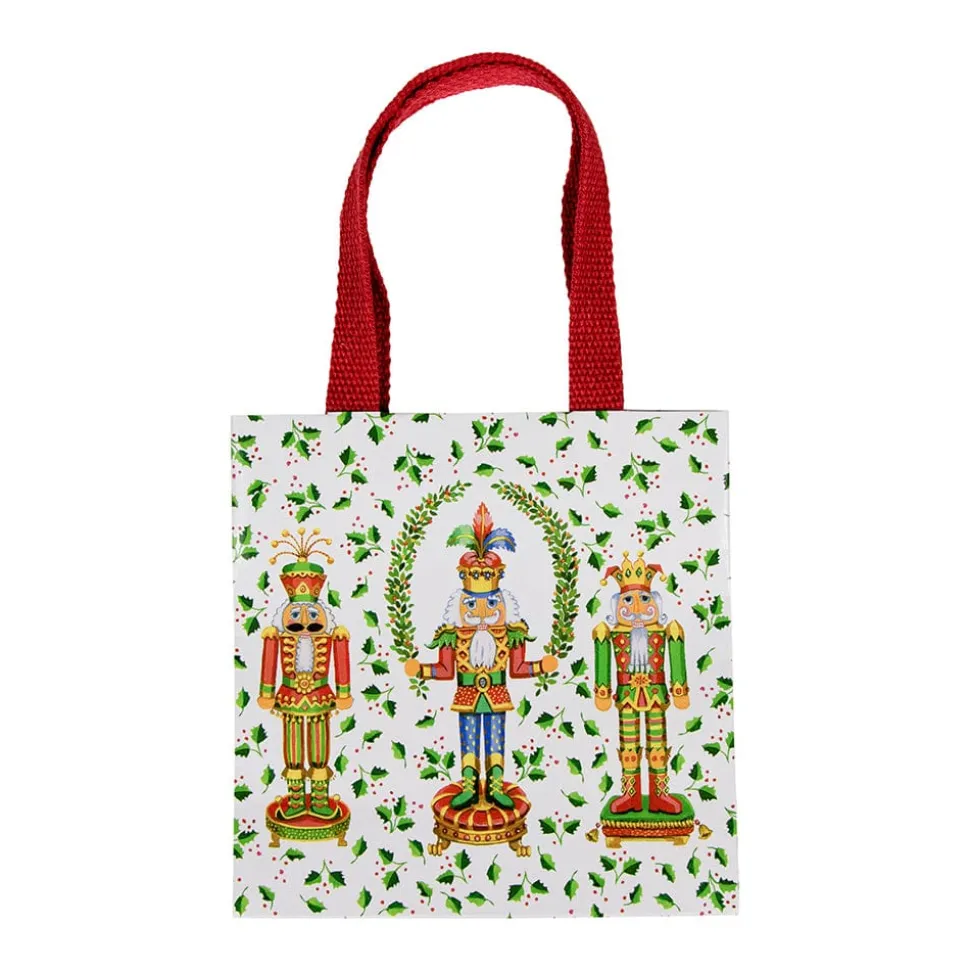 Nutcracker Christmas White Small Square Gift Bag - 1 Each