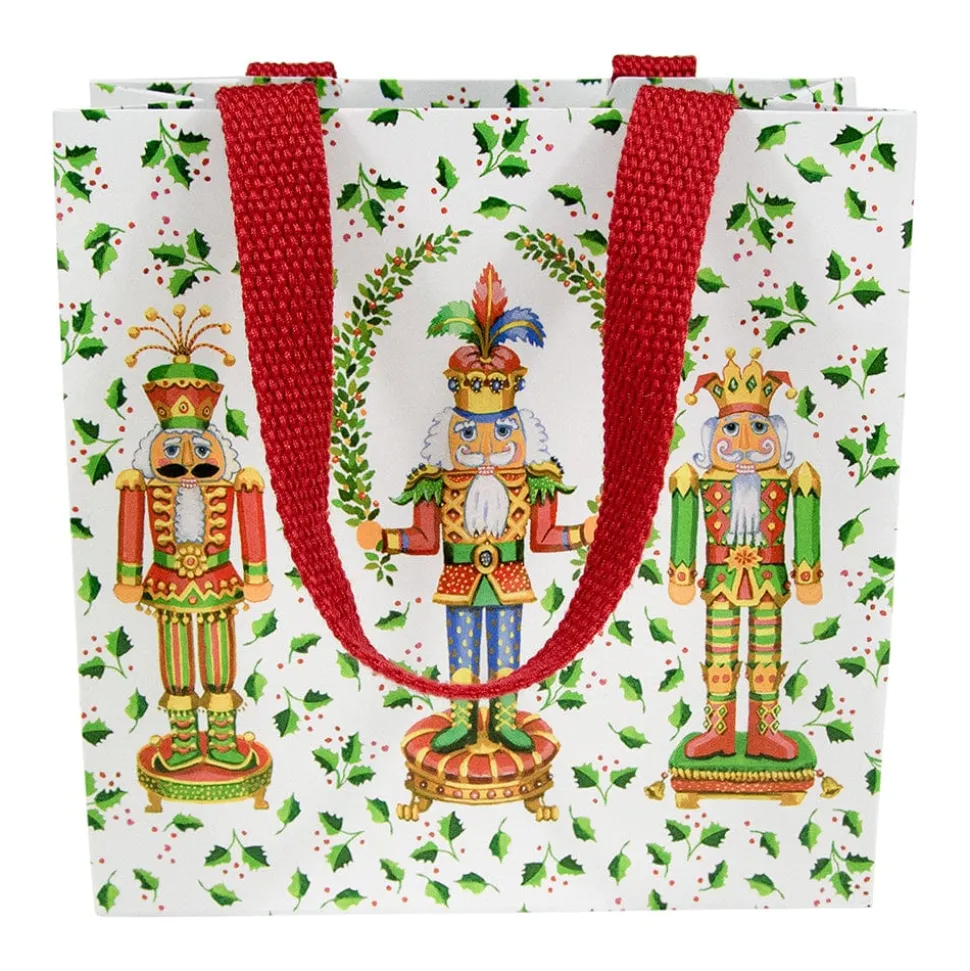 Nutcracker Christmas White Small Square Gift Bag - 1 Each