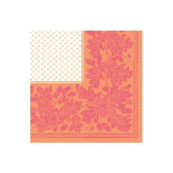 Oak Leaves & Acorns Orange & Fuchsia Boxed Cocktail Napkins - 30 Per Package