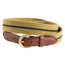 Ochre & Navy Belgian Stretch Belt