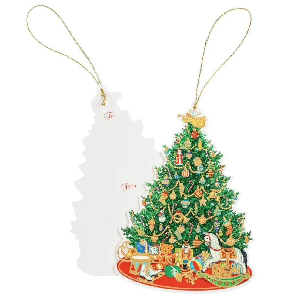 Oh Christmas Tree Decorative Die-Cut Gift Tag - 4 Per Package