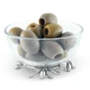 Olive Grove Glass & Pewter Bowl