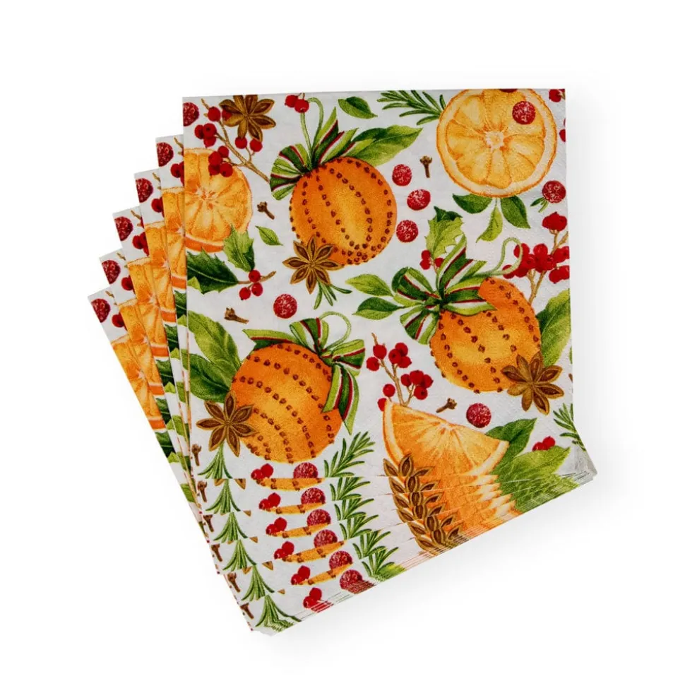 Orange Spice Paper Luncheon Napkins - 20 Per Package