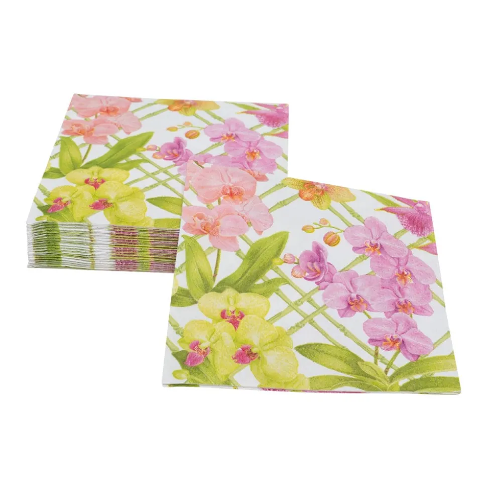 Orchid Conservatory Cocktail Napkins - 20 Per Package