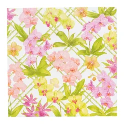 Orchid Conservatory Cocktail Napkins - 20 Per Package