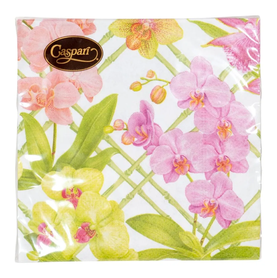 Orchid Conservatory Cocktail Napkins - 20 Per Package