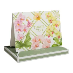 Orchid Conservatory Thank You Notes - 8 Note Cards & 8 Envelopes