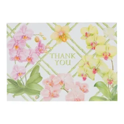 Orchid Conservatory Thank You Notes - 8 Note Cards & 8 Envelopes