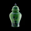 Oriente Italiano Potiche Vase in Malachite 15" - 1 Each
