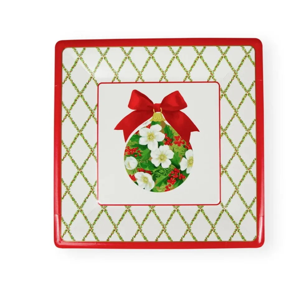 Ornament and Trellis Paper Dinner Plates - 8 Per Package