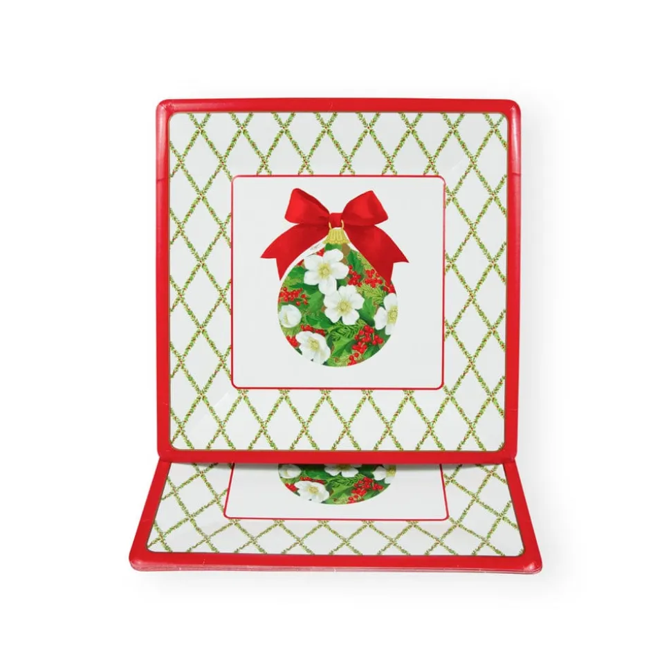 Ornament and Trellis Paper Dinner Plates - 8 Per Package