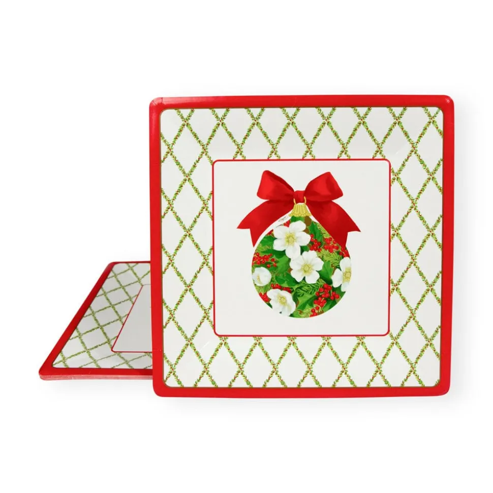 Ornament and Trellis Paper Dinner Plates - 8 Per Package