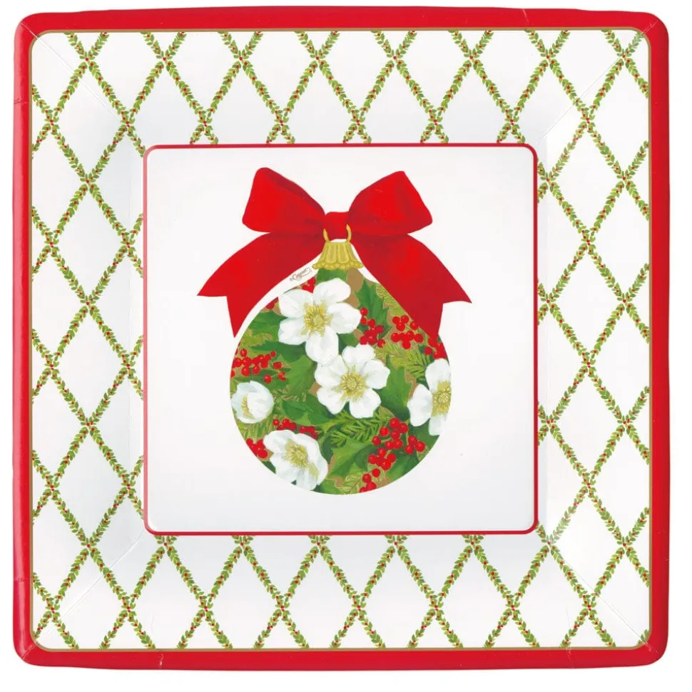 Ornament and Trellis Paper Dinner Plates - 8 Per Package