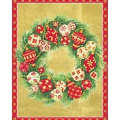 Ornament Wreath Classic Boxed Christmas Cards - includes 15 cards & envelopes