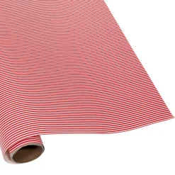Oxford Stripe Red Gift Wrap - One 30" x 8' Roll