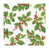 Painted Holly White Recycled Luncheon Napkins - includes 20 Luncheon Napkins