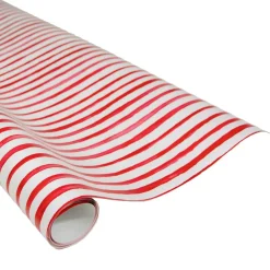 Painterly Stripe Red & White Gift Wrap - One 30" X 8' Roll