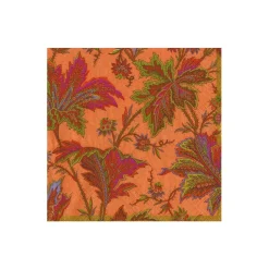 Paisley Leaves Coral Boxed Cocktail Napkins - includes 12 Boxed Cocktail Napkins