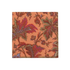 Paisley Leaves Coral Cocktail Napkins - includes 20 Cocktail Napkins