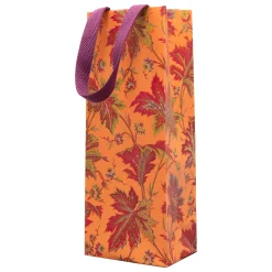 Paisley Leaves Coral Gift Bags - includes 1 Gift Bags