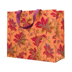 Paisley Leaves Coral Gift Bags - includes 1 Gift Bags