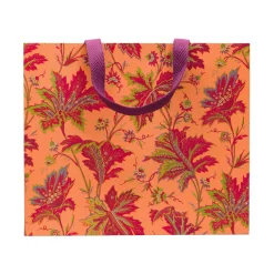 Paisley Leaves Coral Gift Bags - includes 1 Gift Bags