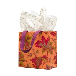Paisley Leaves Coral Gift Bags - includes 1 Gift Bags