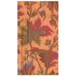 Paisley Leaves Coral Guest Towels - includes 15 Guest Towels