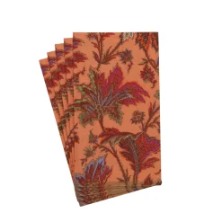 Paisley Leaves Coral Guest Towels - includes 15 Guest Towels