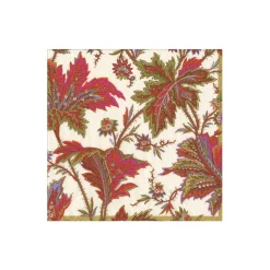Paisley Leaves Ivory Boxed Cocktail Napkins - includes 12 Boxed Cocktail Napkins