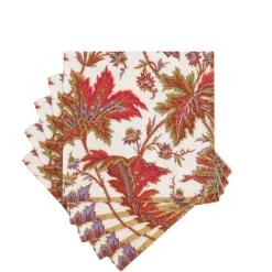Paisley Leaves Ivory Cocktail Napkins - includes 20 Cocktail Napkins