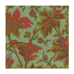 Paisley Leaves Sage Green Luncheon Napkins - includes 20 Luncheon Napkins