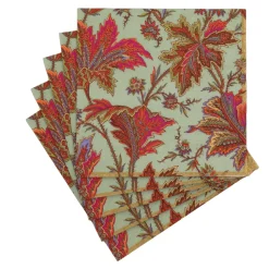 Paisley Leaves Sage Green Luncheon Napkins - includes 20 Luncheon Napkins