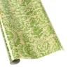 Palazzo Foil Metallic Gift Wrapping Paper in Green & Gold - 30" x 6' Roll
