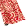 Palazzo Foil Metallic Gift Wrapping Paper in Red & Gold - 30" x 6' Roll