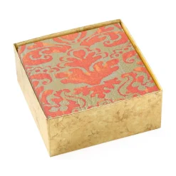Palazzo Paper Cocktail Napkins in Coral - 40 Per Box
