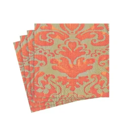 Palazzo Paper Cocktail Napkins in Coral - 20 Per Package