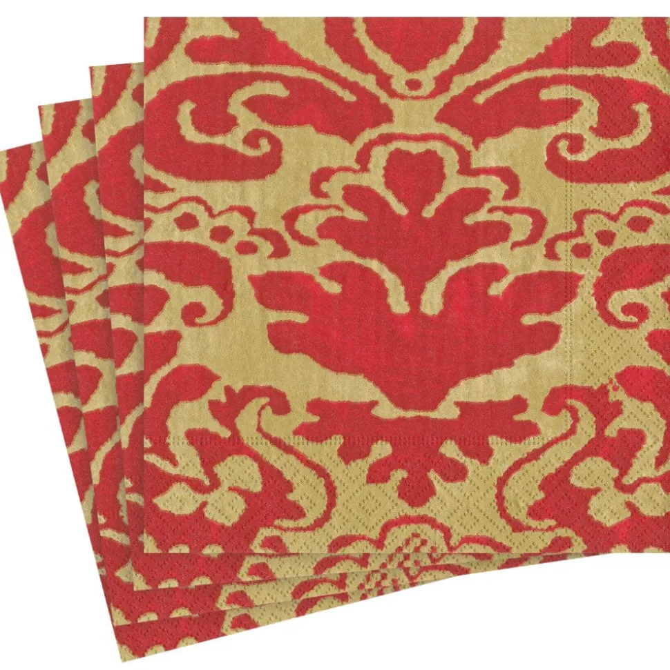 Palazzo Paper Dinner Napkins in Red - 20 Per Package