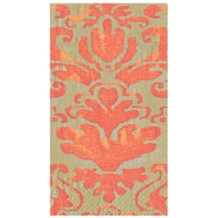 Palazzo Paper Guest Towel Napkins in Coral - 15 Per Package