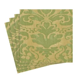 Palazzo Paper Luncheon Napkins in Moss Green - 20 Per Package