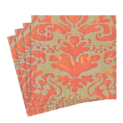 Palazzo Paper Luncheon Napkins in Coral - 20 Per Package