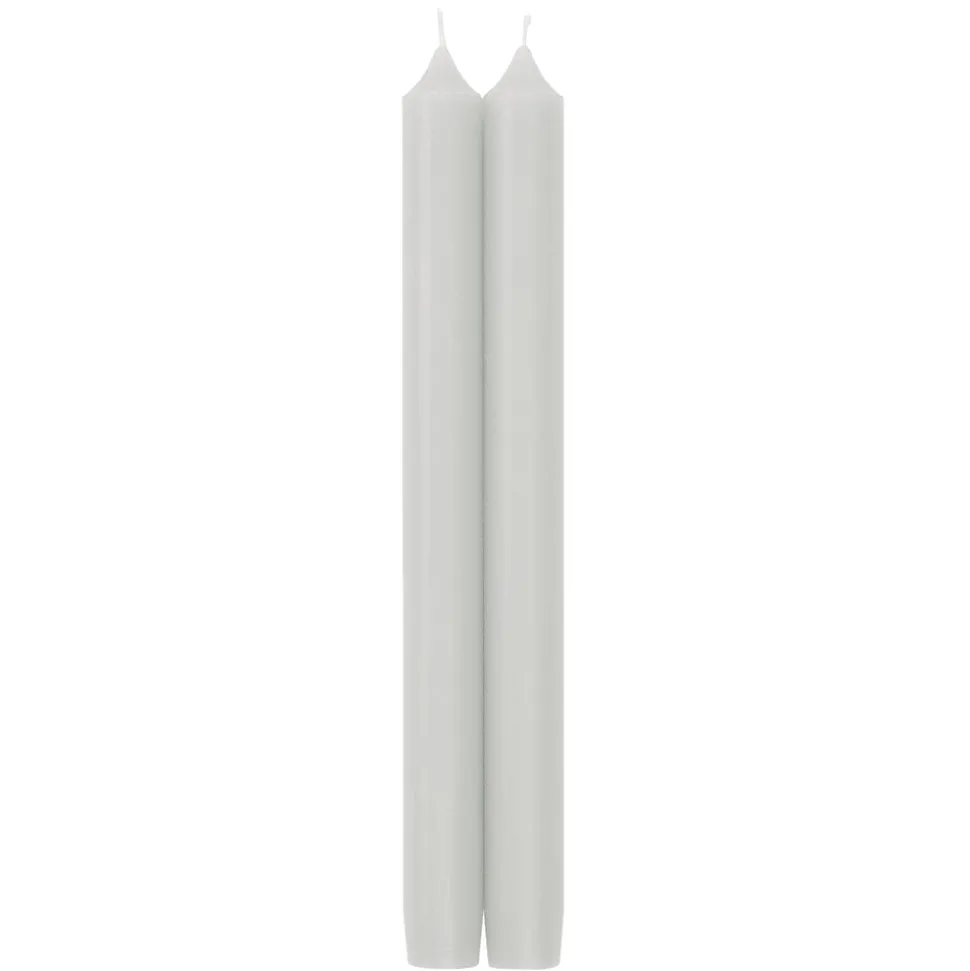 Pale Grey Candles - 2 Candles Per Package
